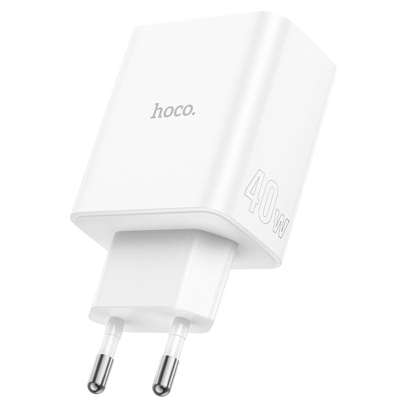 hoco c126a pure power 40w 3 port 2c1a wall charger eu plug