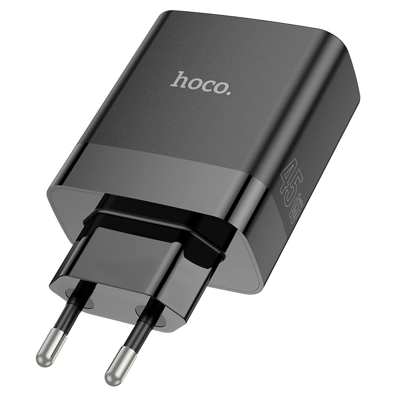 hoco c127a intelligent pd45w 4 port 1c3a wall charger eu plug