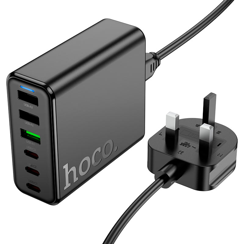 hoco c133b earl pd75w 6 port 3c3a wall charger uk