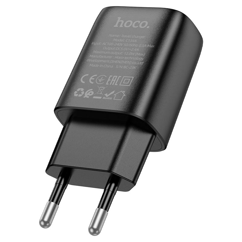 hoco c134a solid single port wall charger eu specs