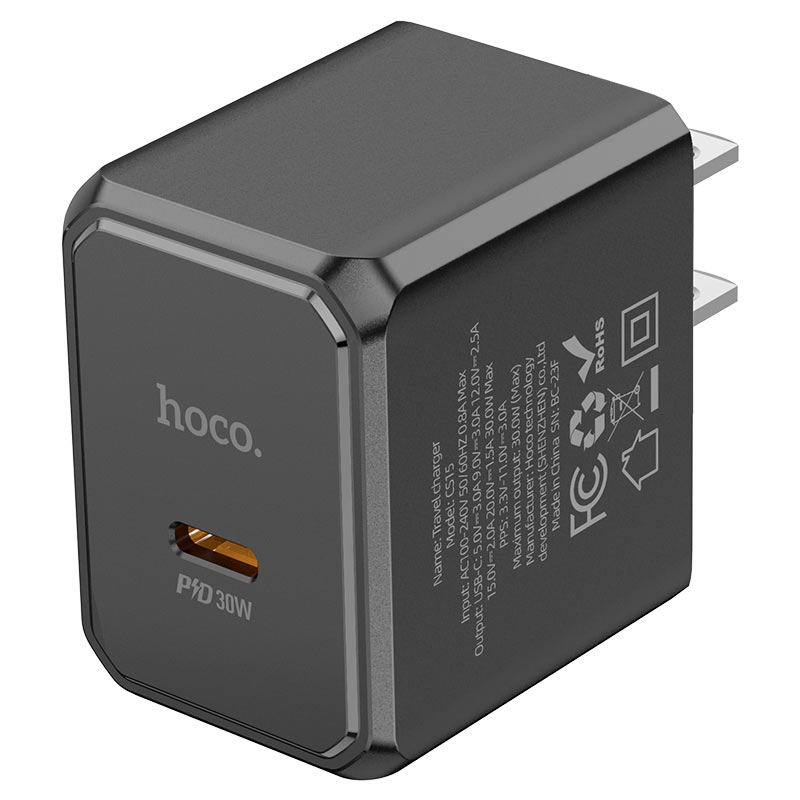 hoco cs15 ocean pd30w single port wall charger us output