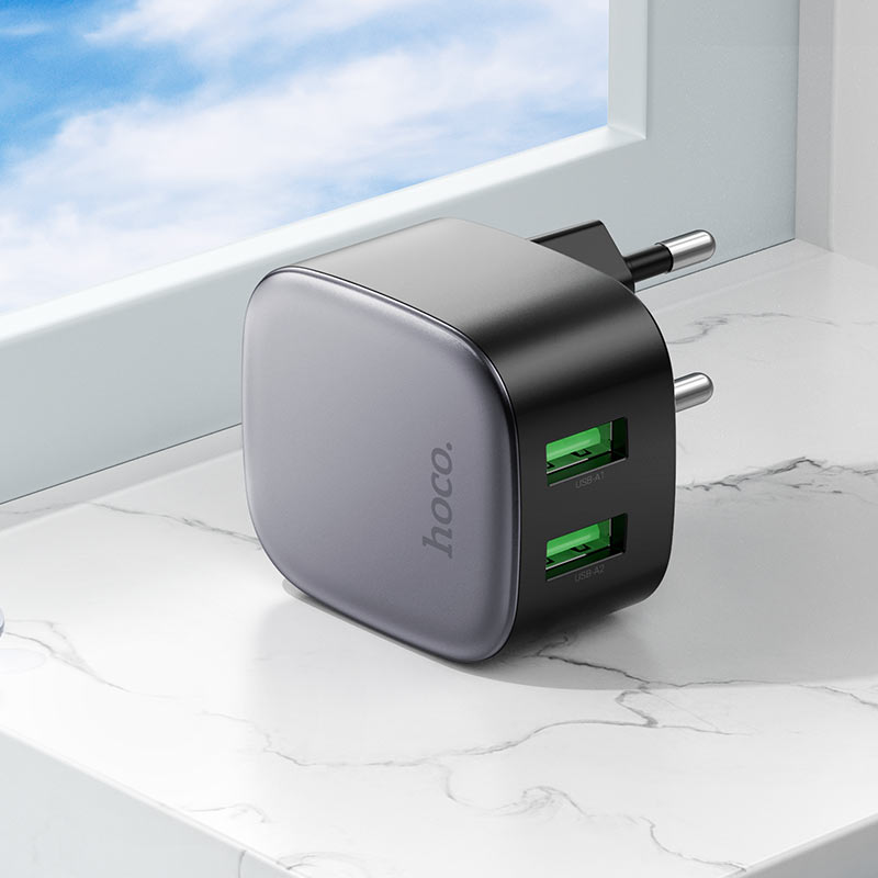 hoco cs34a rayo qc3 dual port wall charger eu overview