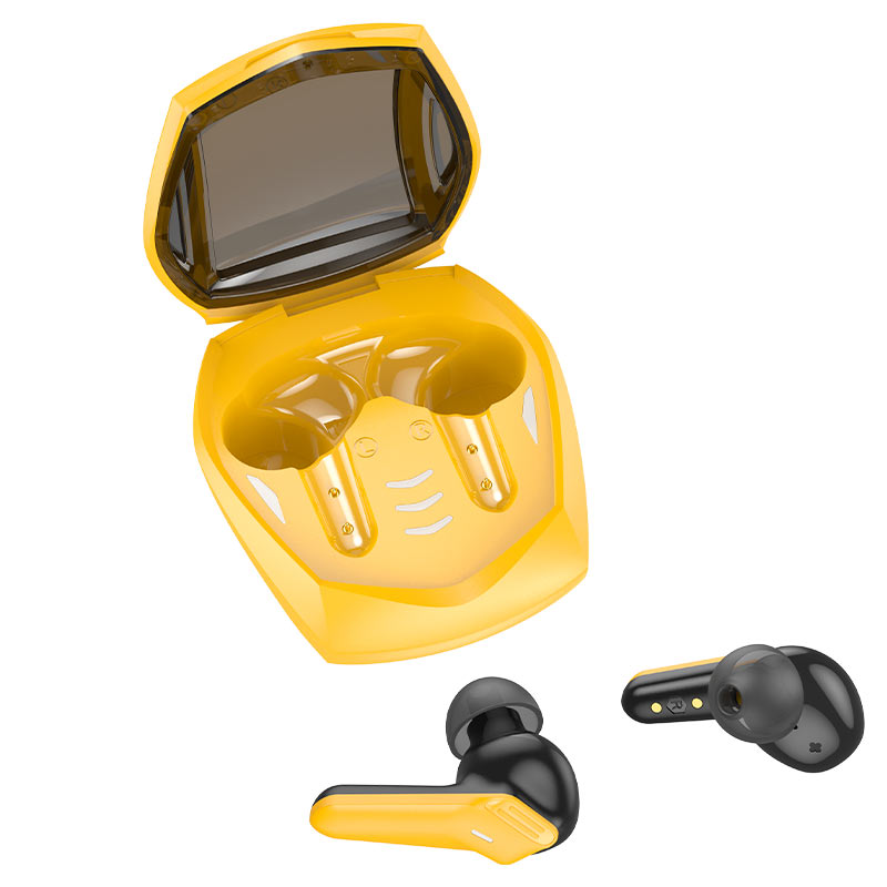 hoco ew28 magic tws gaming headset earphones case