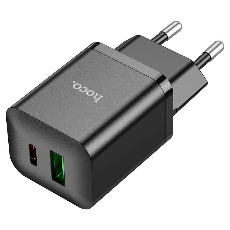 hoco n28 founder pd20w qc3 dual port wall charger eu output