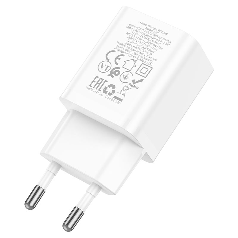 hoco n28 founder pd20w qc3 dual port wall charger eu specs