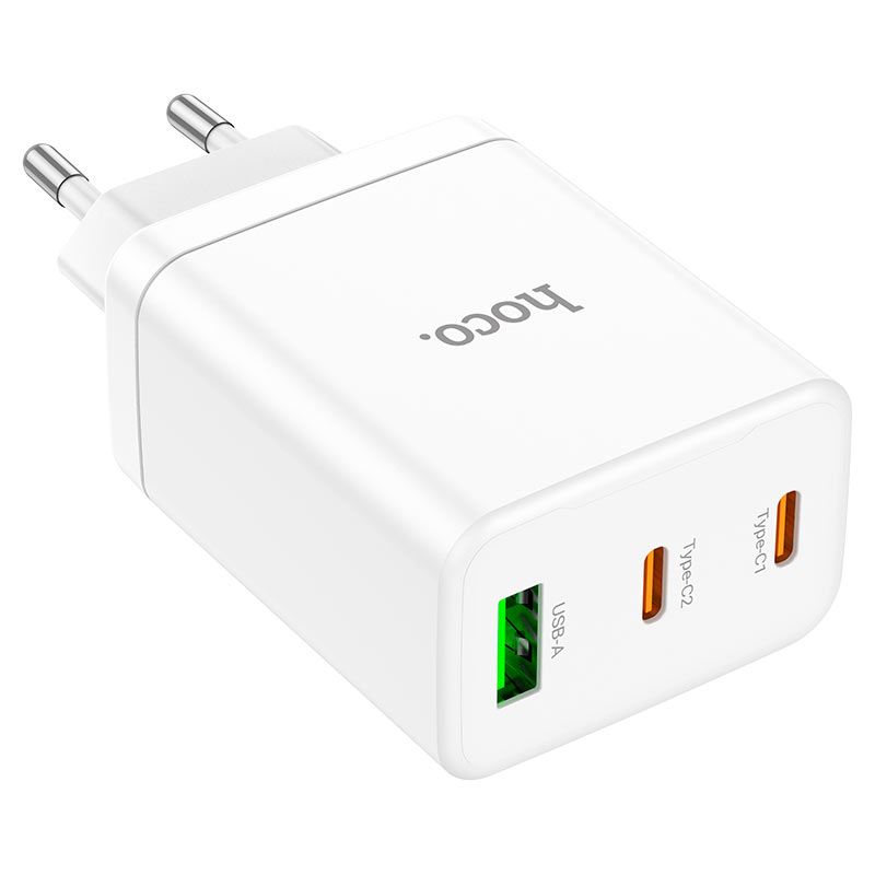 hoco n33 start pd35w 3 port 2c1a wall charger eu output