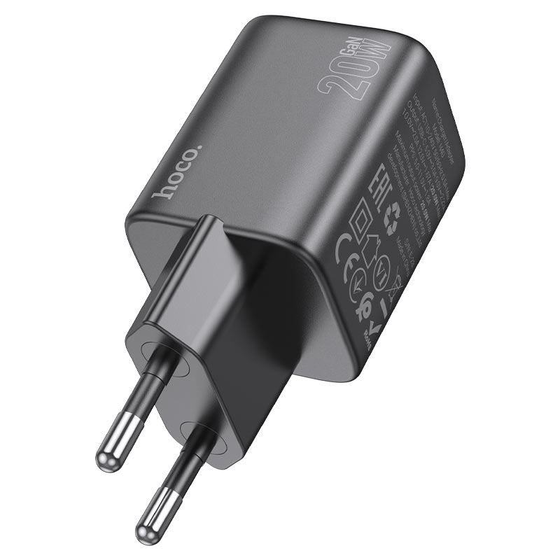 hoco n40 mighty pd20w single port wall charger eu plug