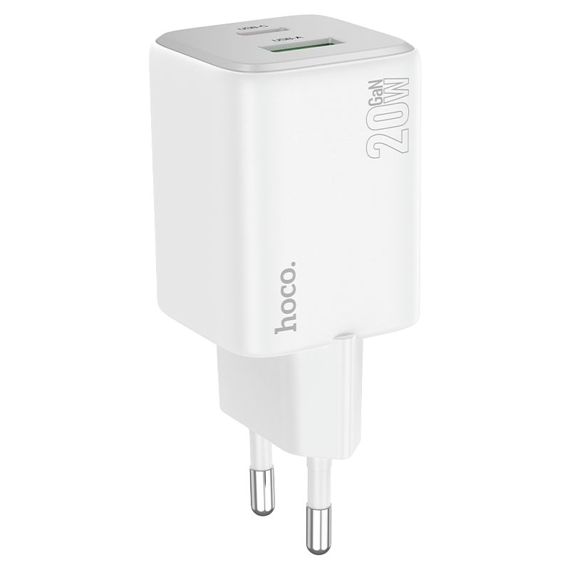 hoco n41 almighty pd20w qc3 dual port wall charger eu housing