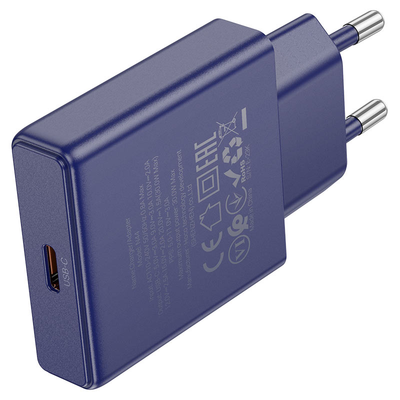 hoco n44 biscuit pd30w single port wall charger eu output