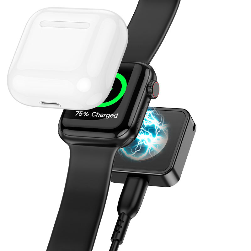 hoco cw55 portable wireless charger tws watch