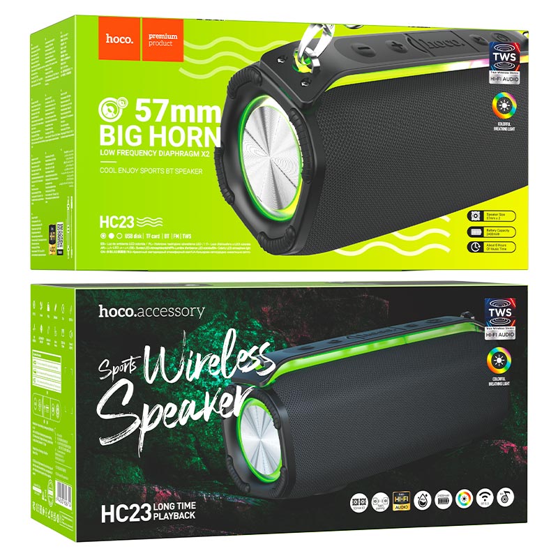 hoco hc23 rick sports bt speaker packaging black
