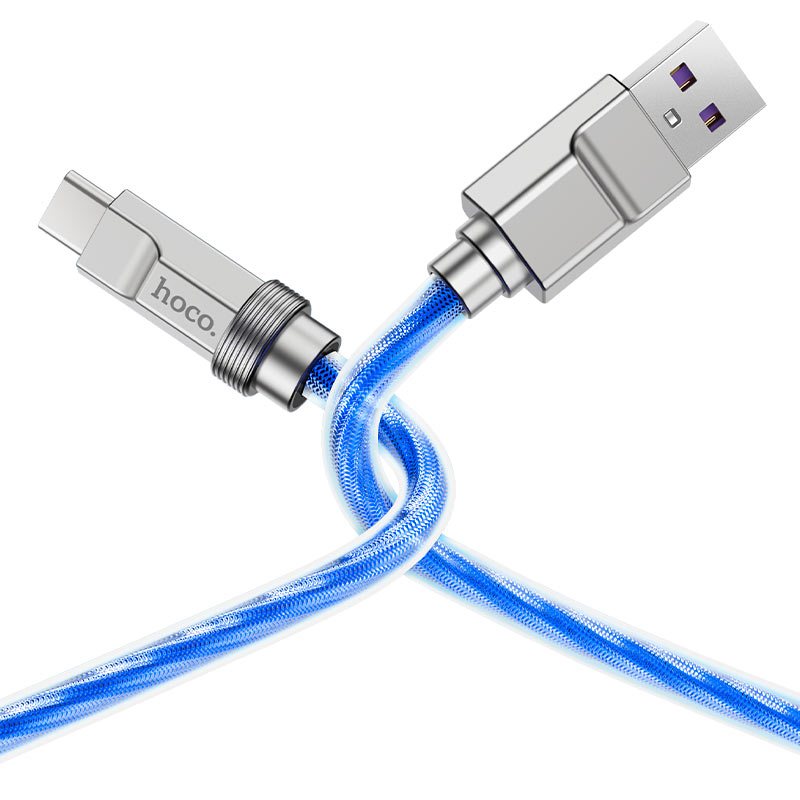 hoco u113 solid 100w silicone charging data cable usb tc connectors