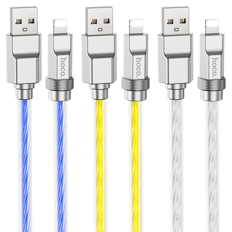 hoco u113 solid charging data cable usb ltn colors