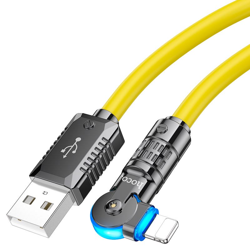 hoco u118 triumph rotating charging data cable usb ltn connectors