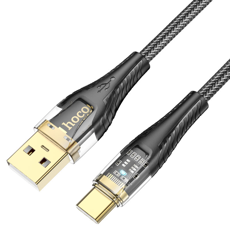 hoco u121 gold standard tde charging data cable usb tc flexible