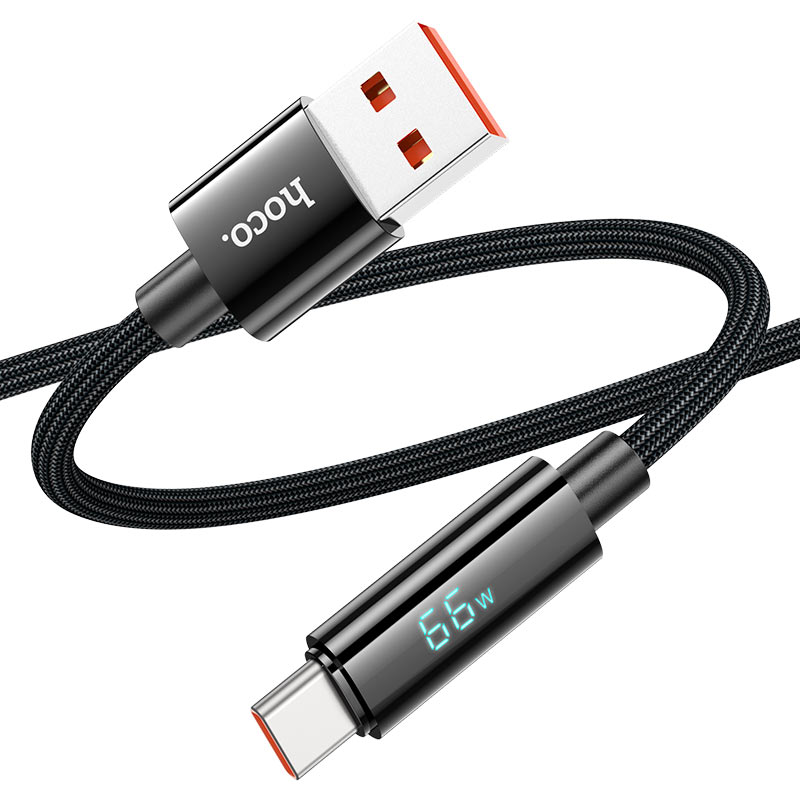 hoco u125 benefit 5a charging data cable usb tc display