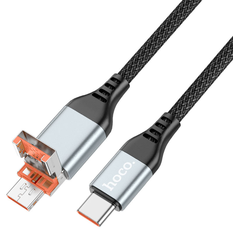hoco u128 viking 2in1 charging data cable usb tc to tc two in one
