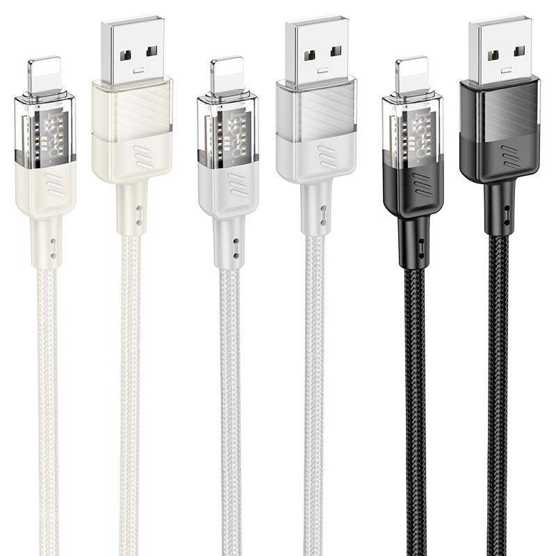 hoco u129 spirit charging data cable usb ltn colors