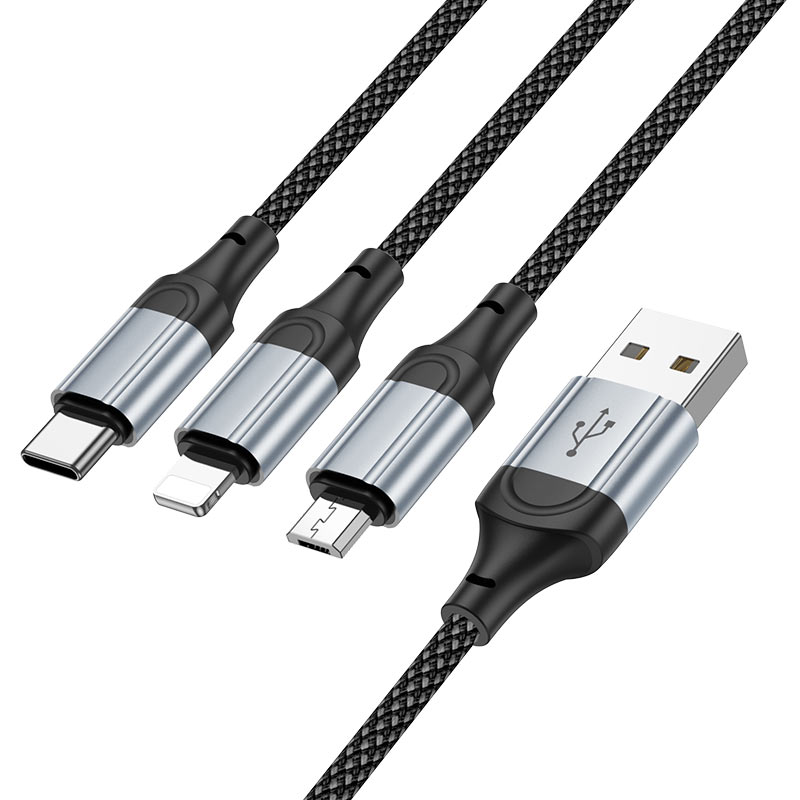 hoco x102 fresh 3in1 charging data cable
