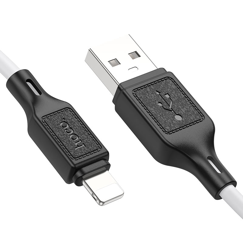 hoco x90 cool silicone charging data cable usb ltn connectors