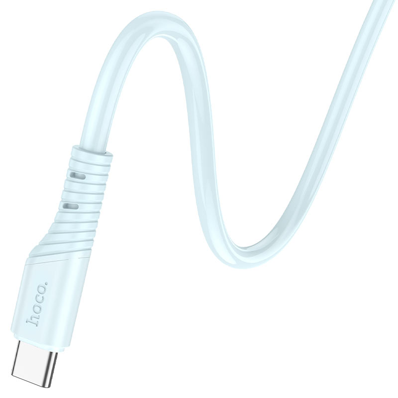 hoco x97 crystal color silicone charging data cable usb tc tail