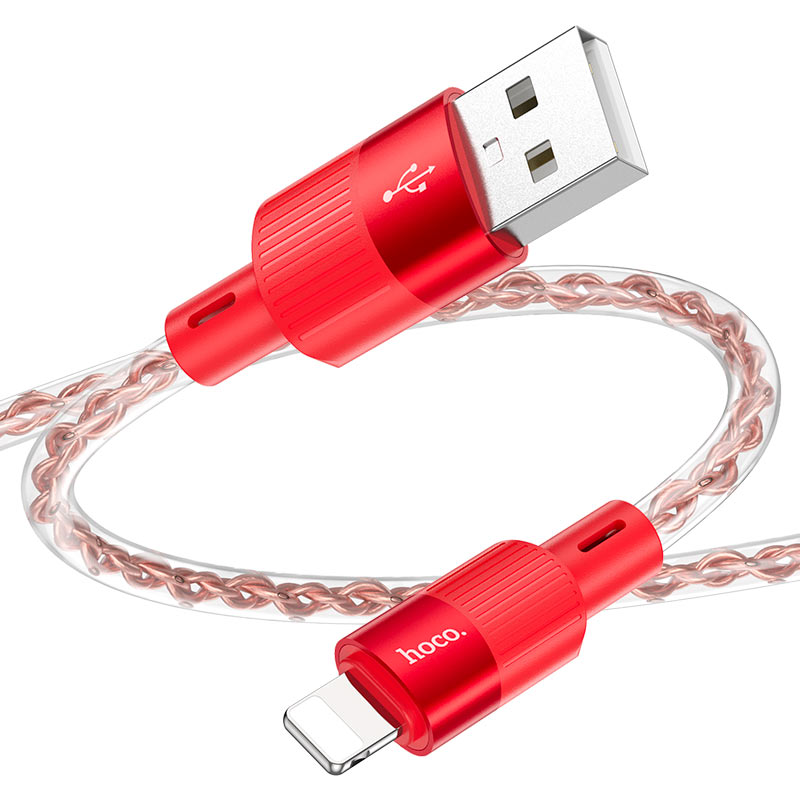 hoco x99 crystal junction silicone charging data cable usb ltn joints