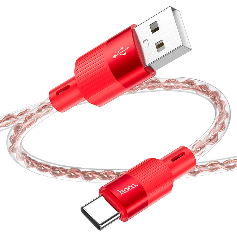 hoco x99 crystal junction silicone charging data cable usb tc joints