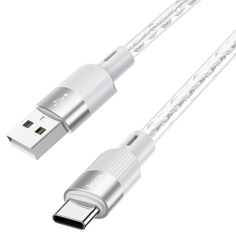 hoco x99 crystal junction silicone charging data cable usb tc