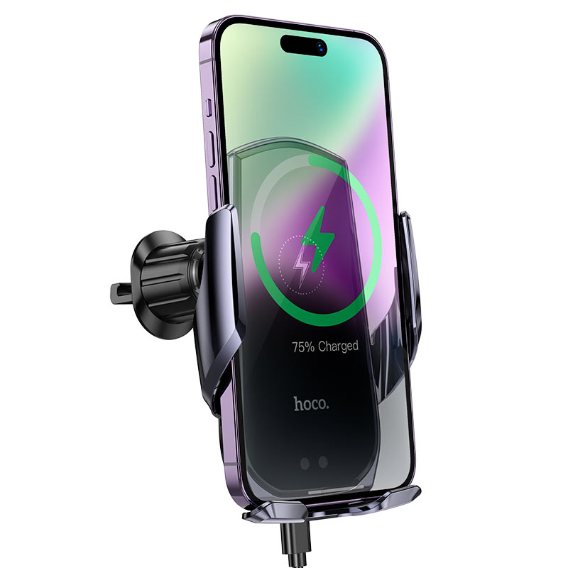 hoco ca202 plus enlightener car wireless charging holder phone