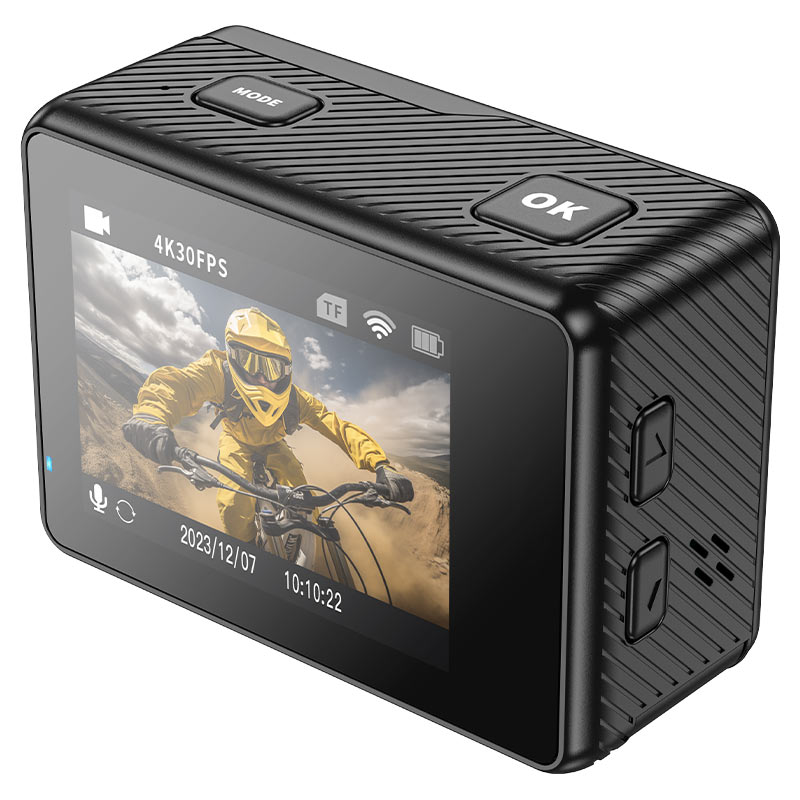 hoco dv101 dual color screen sports camera overview
