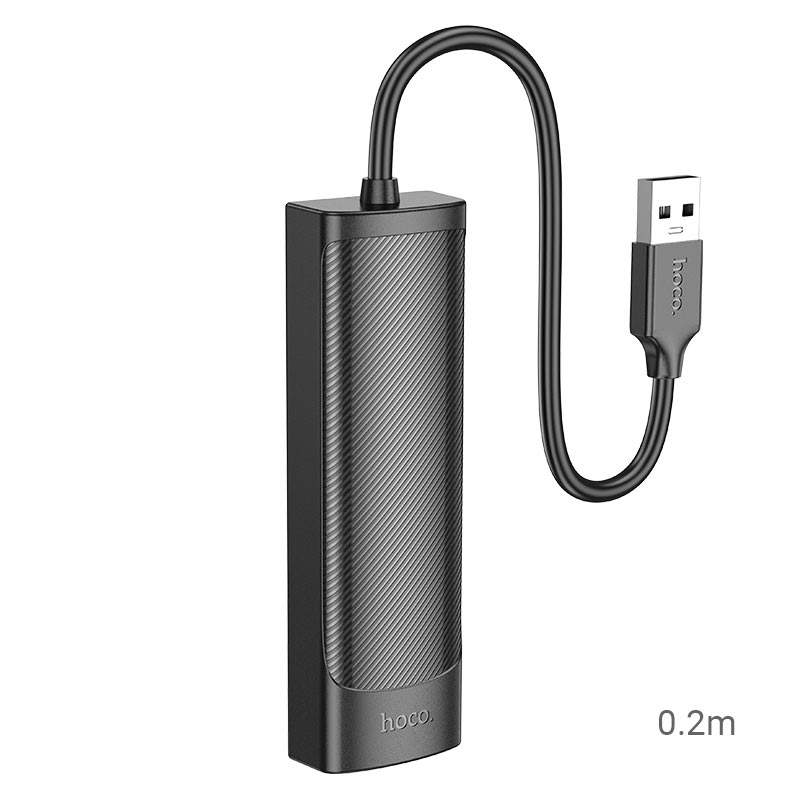hoco hb41 easy safety 4in1 adapter usb to 4x usb2 20cm