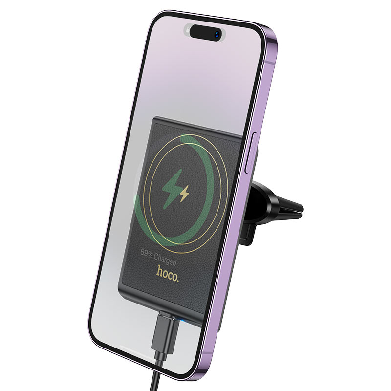 hoco hw19 precious car air outlet wireless charging holder overview