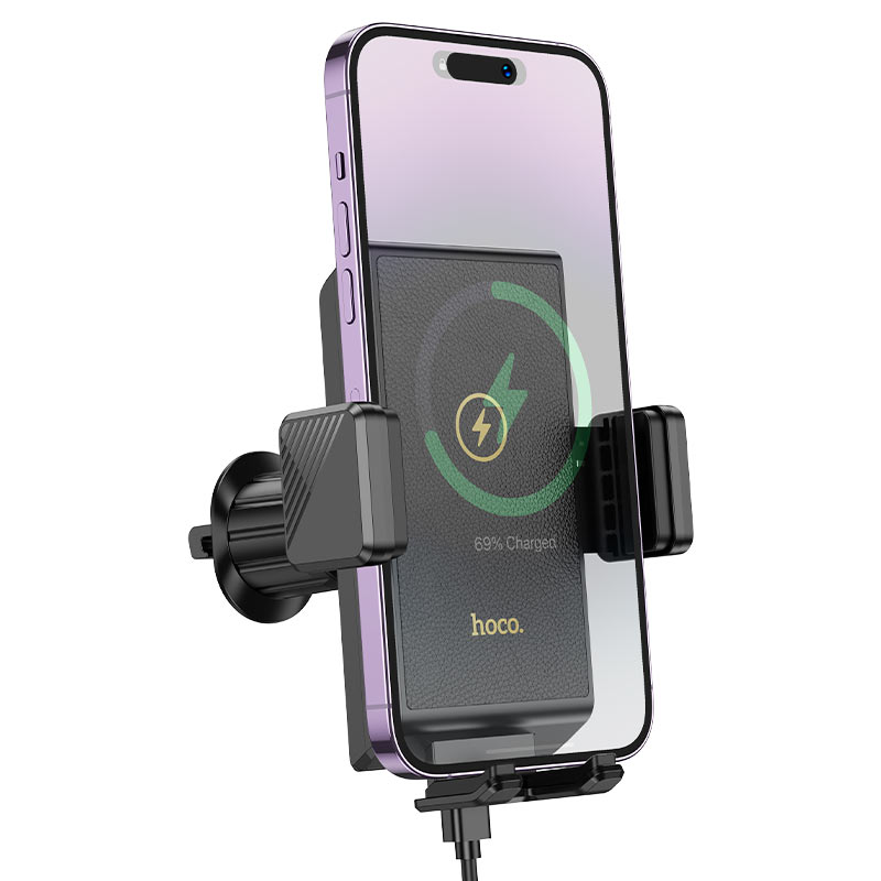 hoco hw21 precious car air outlet wireless charging holder overview