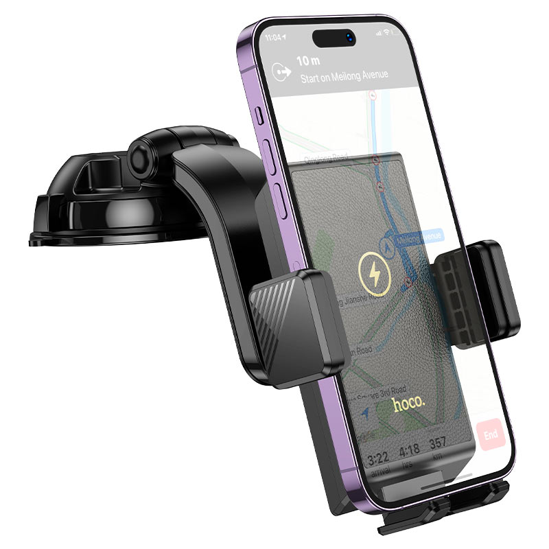 hoco hw22 precious car center console wireless charging holder overview