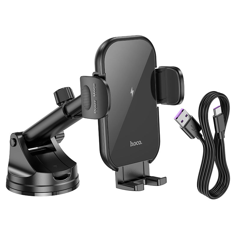 hoco hw5 journey car center console wireless charging holder accessories