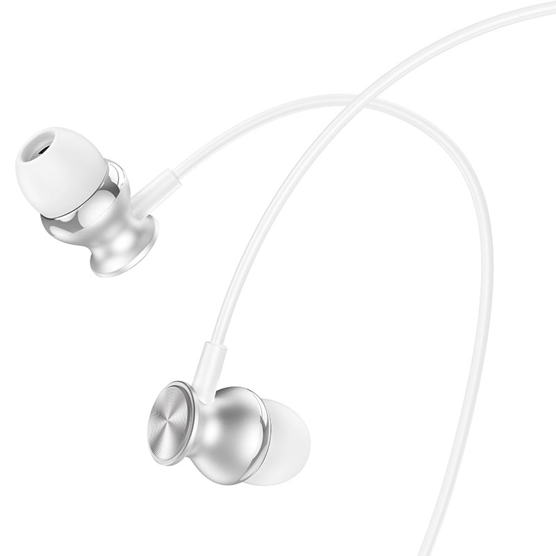 hoco m106 fountain metal wired earphones with mic comfortable