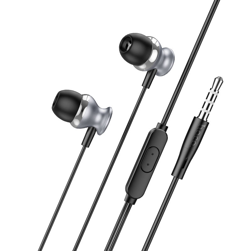 hoco m106 fountain metal wired earphones with mic