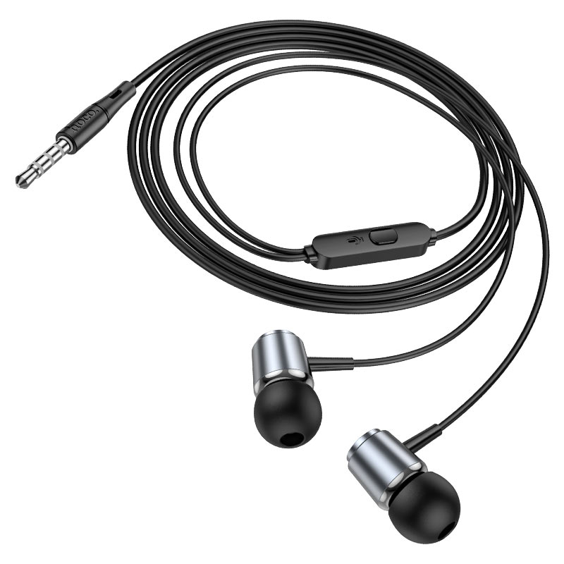 hoco m108 spring metal universal earphones jack