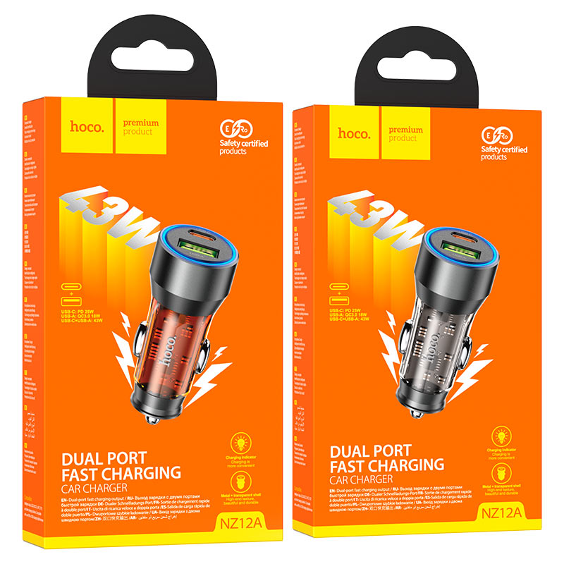 hoco nz12a action pd43w 1c1a car charger packaging