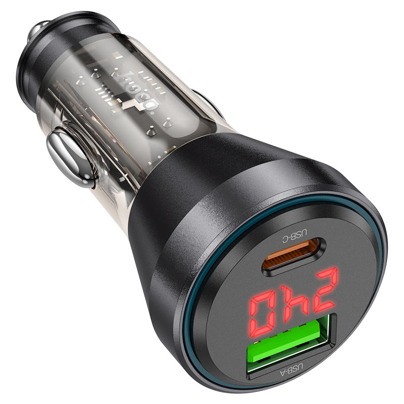 hoco nz12b unimpeded pd48w 1c1a car charger display