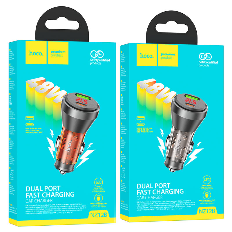 hoco nz12b unimpeded pd48w 1c1a car charger packaging