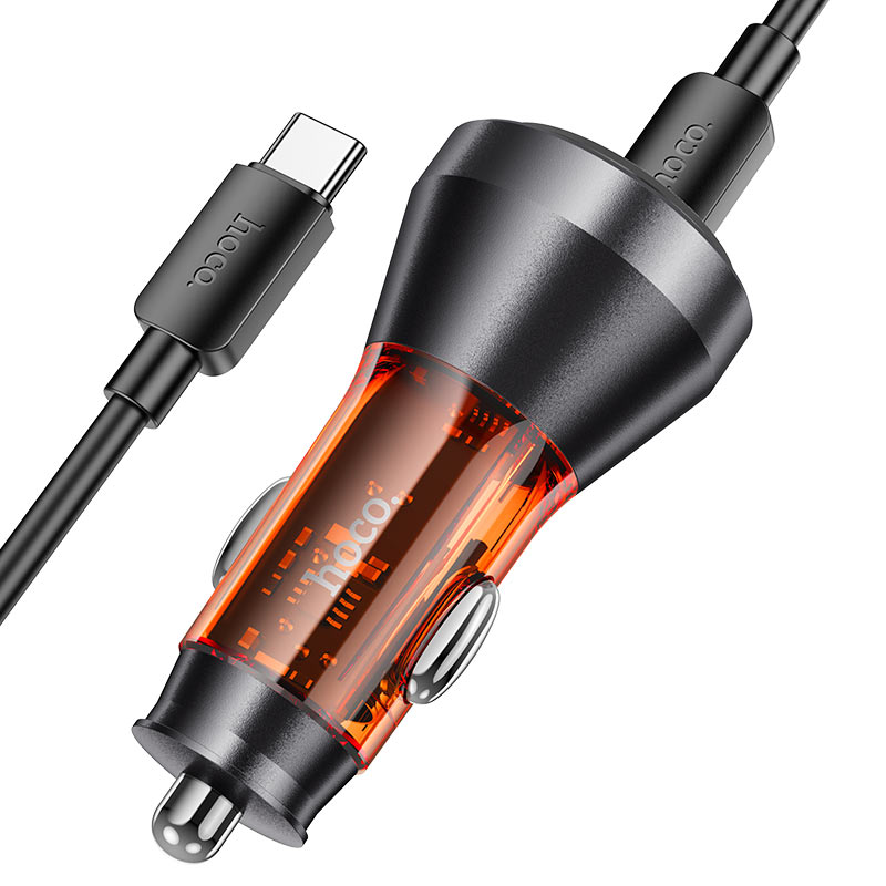 hoco nz12d lucky pd60w 2c1a car charger set tc tc connectors