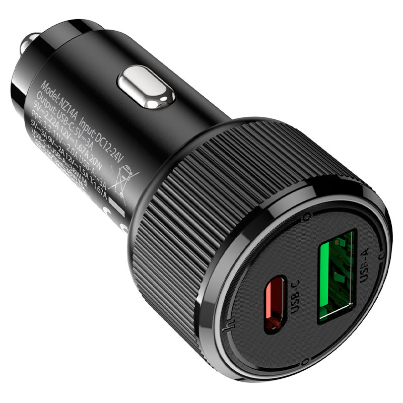 hoco nz14a guerrero 38w 1c1a car charger ports