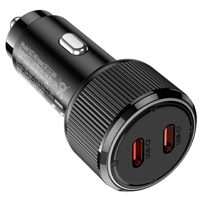 hoco nz14b guerrero pd50w 2c car charger ports