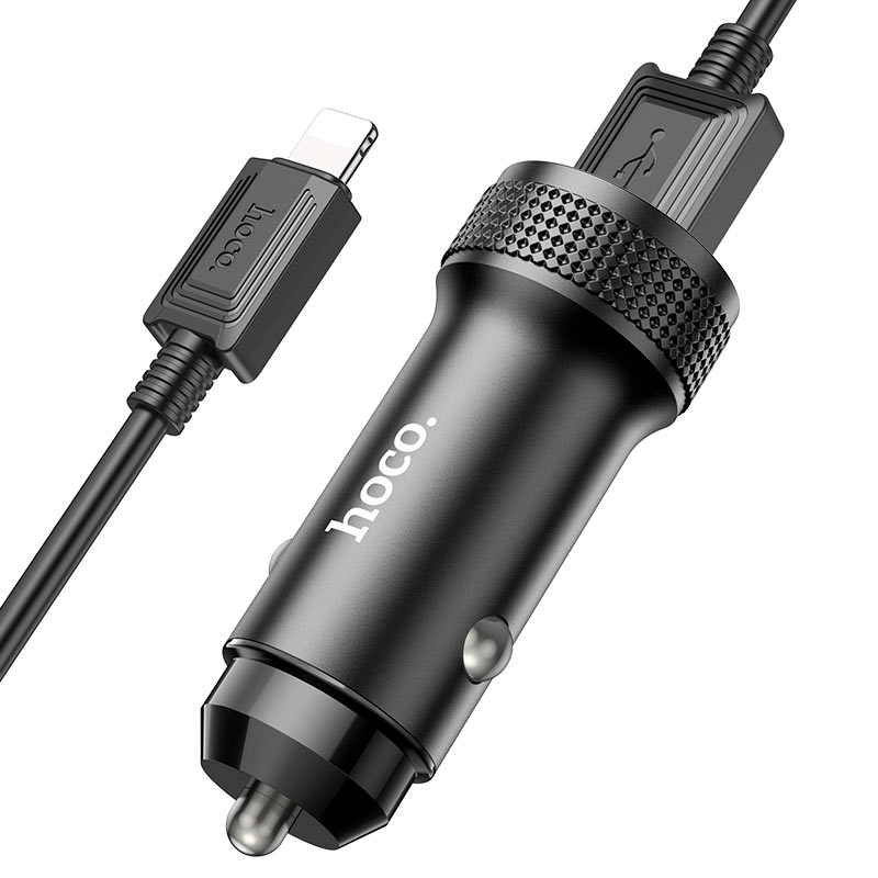 hoco z49 level 2port car charger set usb ltn connectors