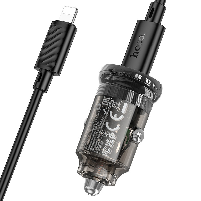 hoco z53 sight pd30w car charger set tc ltn connectors