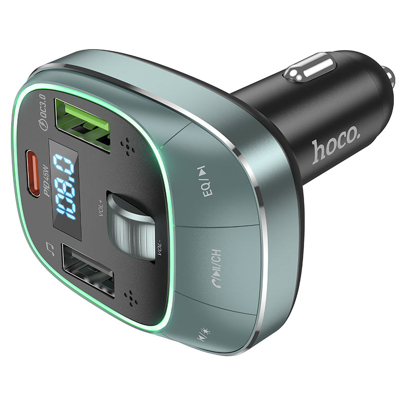 hoco e76 pole pd45w qc3 car bt fm transmitter buttons