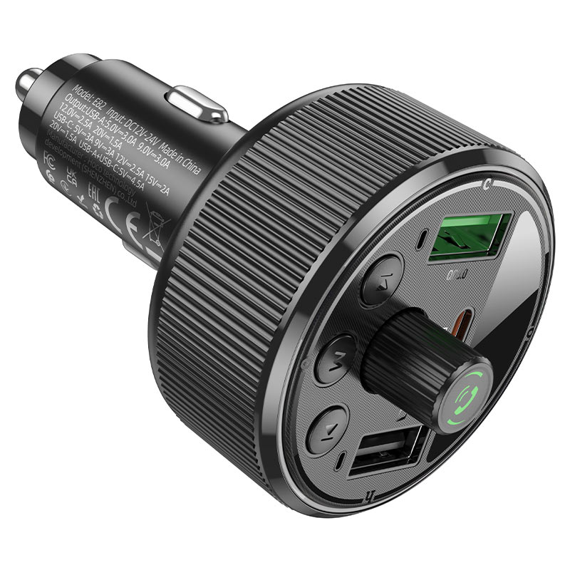 hoco e82 guerrero pd30w qc3 car bt fm transmitter shell