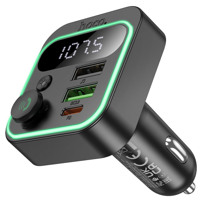 hoco e85 tiger pd20w qc3 car bt fm transmitter