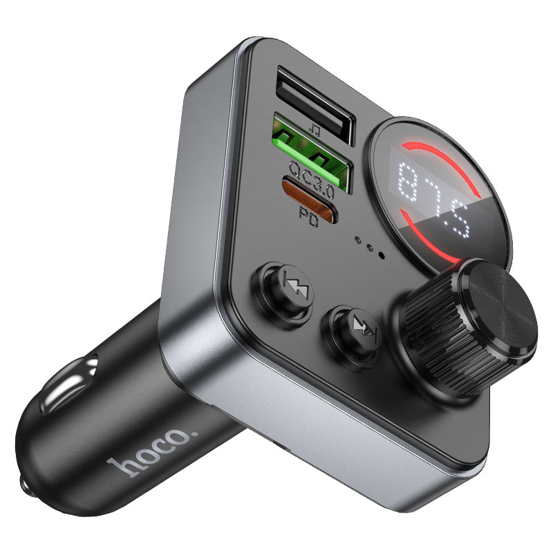 hoco e86 alegria 48w dual port pd30w qc3 car bt fm transmitter knob